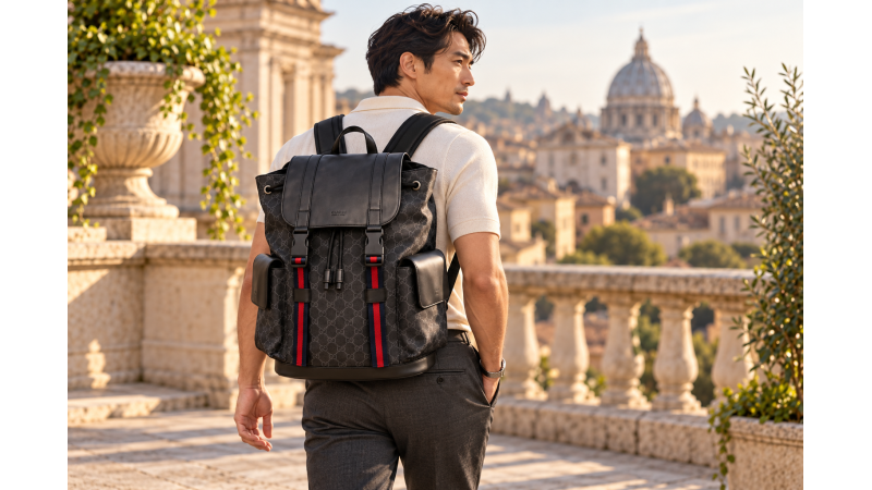 Find your ideal men’s luxury backpack with Asherée’s guide to preloved Prada, Gucci, Louis Vuitton, Bottega Veneta and Dior styles.