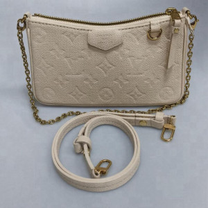 Preloved Louis Vuitton Easy Pouch On Strap in Cream Monogram Empreinte -26092823-BX