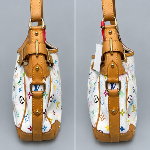 Louis Vuitton Monogram Multicolor Greta Bag in White