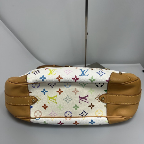  Louis Vuitton Monogram Multicolor Greta Bag in White