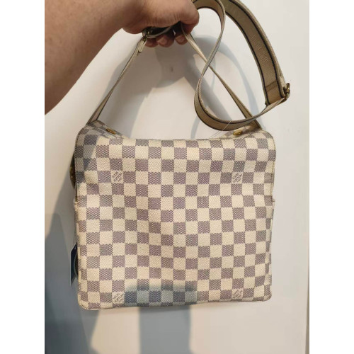 Preloved Louis Vuitton Naviglio Messenger Bag in the Damier Azur canvas-26092899-BX