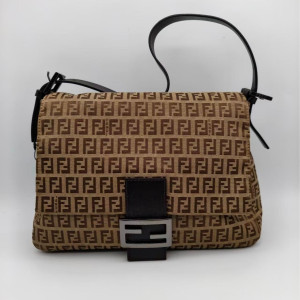 Preloved Fendi Zucchino Mamma Baguette Bag.-261025010-BX