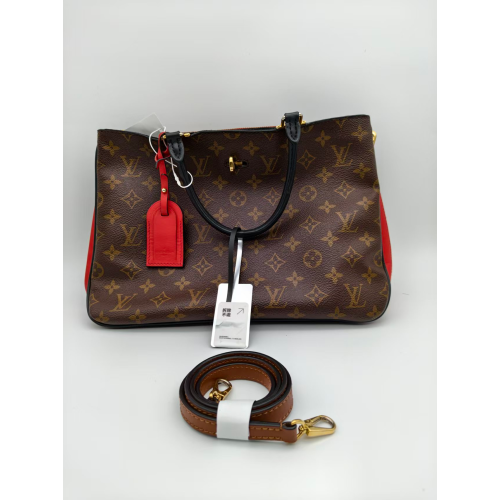 Preloved Louis Vuitton Millefeuille Bag in Monogram Canvas with Cherry Red-261025014-BX