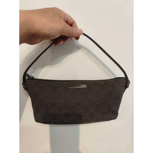 Preloved Gucci Vintage GG Canvas Boat Pochette-26101001-BX