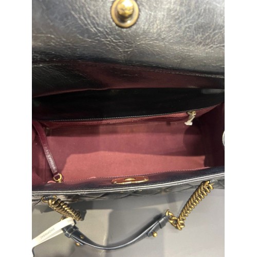 Chanel Calfskin Quilted CC Crown Tote Black, Gold Tone Hardware