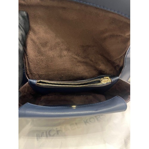 Michael Kors Sling Crossbody Bag Navy, Gold Tone Hardware