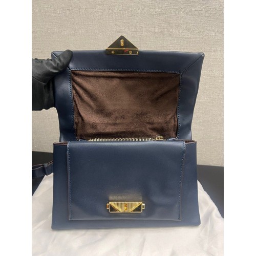 Michael Kors Sling Crossbody Bag Navy, Gold Tone Hardware