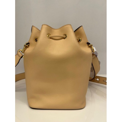 Mon Tresor Beige Bucket Bag, Gold Tone Hardware