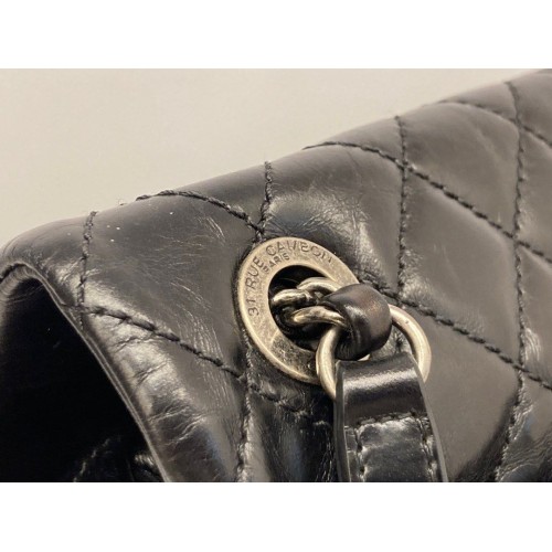 Chanel Quilted Backpack in Glazed Calfskin, Silver Hardware