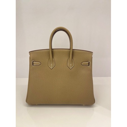 Hermes Birkin 25 Veau Togo 18 Etoupe, Gold Tone Hardware