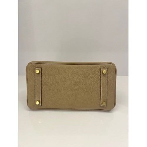 Hermes Birkin 25 Veau Togo 18 Etoupe, Gold Tone Hardware