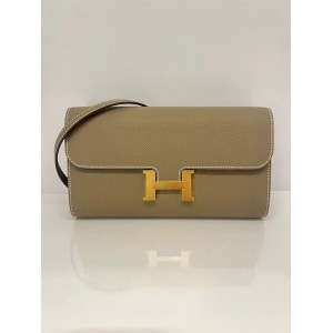 Hermes Constance To Go Veau Epsom 18 Etoupe, Gold Tone Hardware