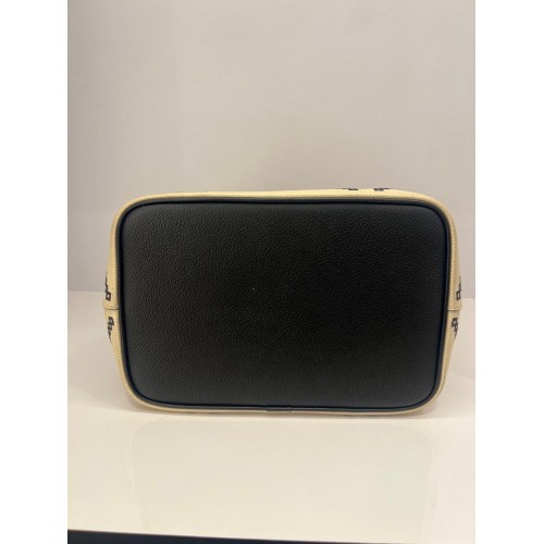 Louis Vuitton Neonoe MM Leather Cream/Black Color M46023, Gold Tone Hardware