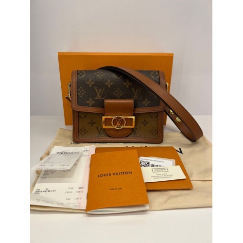 Louis Vuitton Mini Dauphine Shoulder Bag, Gold Tone Hardware