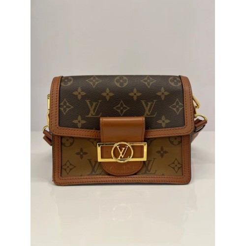 Louis Vuitton Mini Dauphine Shoulder Bag, Gold Tone Hardware