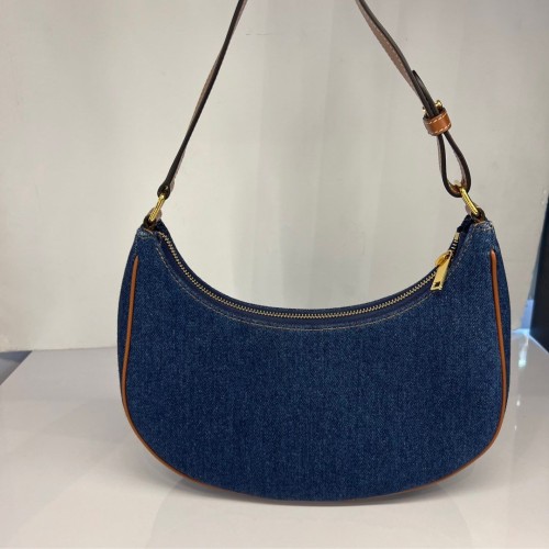 Celine Ava Shoulder Bag in Denim, Gold Tone Hardware