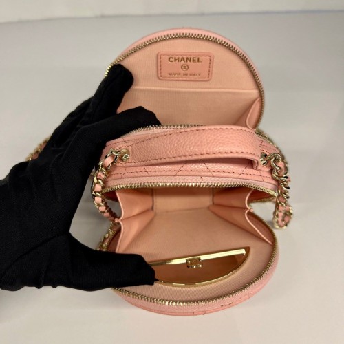Chanel Vanity Bag Round Crossbody, Gold Tone Hardware