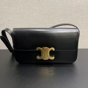 Celine Claude Shoulder Bag, Gold Tone Hardware