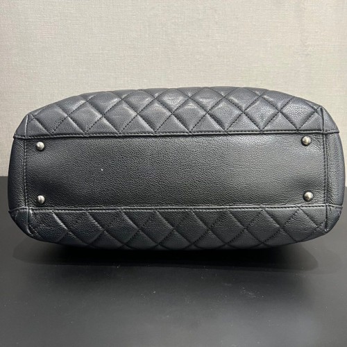 Chanel Shopping Tote Black Caviar Leather, Ruthenium Hardware
