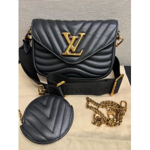 Louis Vuitton New Wave Multi-Pochette Shoulder Bag in Calfskin, Gold Tone hardware