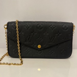 Louis Vuitton Félicie Pochette Monogram Empreinte Leather, Gold Tone Hardware