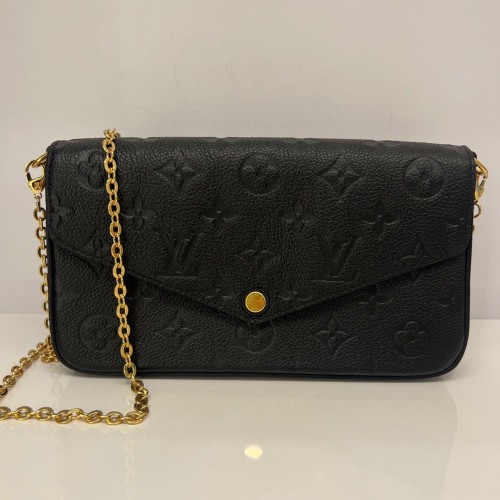 Louis Vuitton Félicie Pochette Monogram Empreinte Leather, Gold Tone Hardware