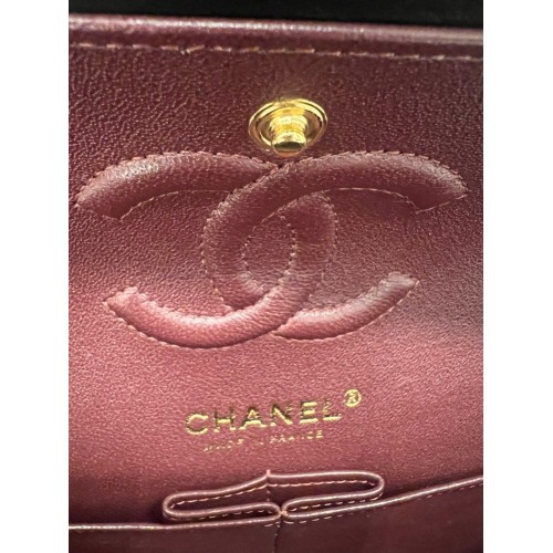 Chanel classic small double flap bag in Lambskin, Gold Tone Hardware