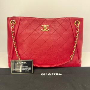 Chanel Shoulder Bag Red Calfskin Series 23