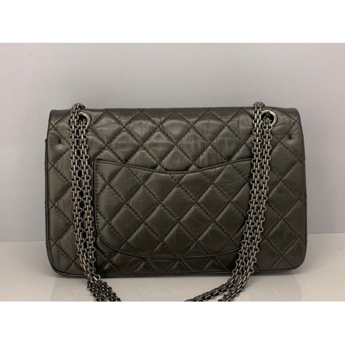 Chanel Double Flap Bag 2.55 Shoulder Bag, Silver Hardware