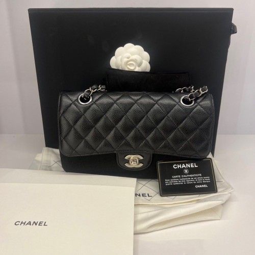 Chanel classic small double flap bag, Silver Hardware