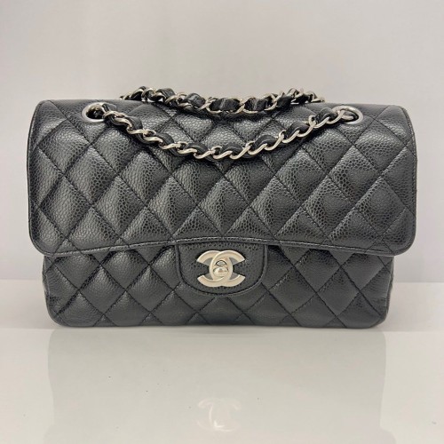 Chanel classic small double flap bag, Silver Hardware