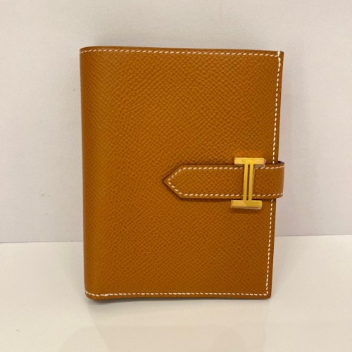 Hermes Bearn Compact Wallet Epsom Gold, Gold Tone Hardware