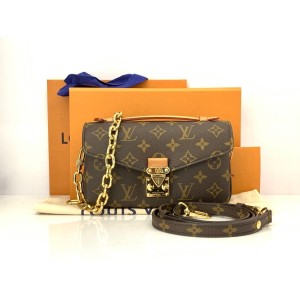 Louis Vuitton Metis Pochette East West Crossbody Bag Microchip, Gold Tone Hardware