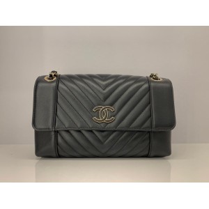 Chanel Chevron Flap Shoulder Bag Series 27, Gold Tone Hardware