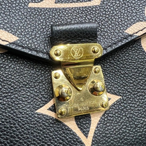 Louis Vuitton Pochette Métis Bicolor Monogram Empreinte Leather, Gold Tone Hardware