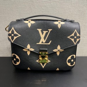Louis Vuitton Pochette Métis Bicolor Monogram Empreinte Leather, Gold Tone Hardware
