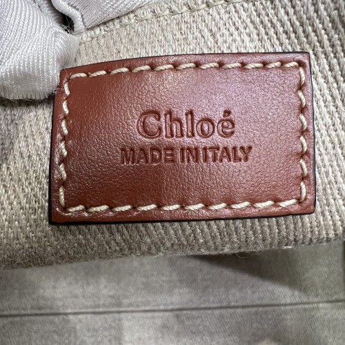 Chloe Woody Medium Tote Bag in Linen