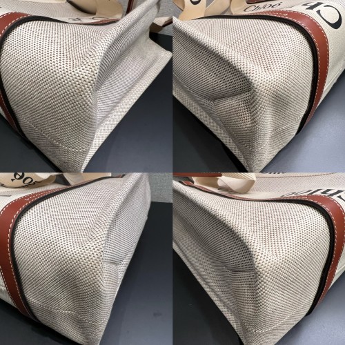 Chloe Woody Medium Tote Bag in Linen
