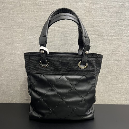 Chanel Coated Canvas Black Tote Bag