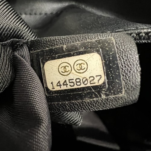 Chanel Coated Canvas Black Tote Bag