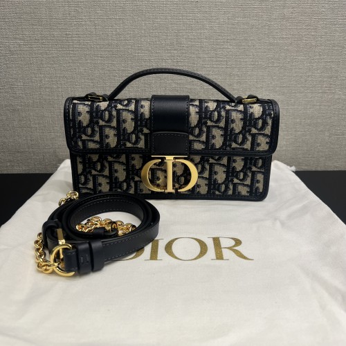 Dior Miss Montaigne Mini Bag Blue Dior Oblique Jacquard