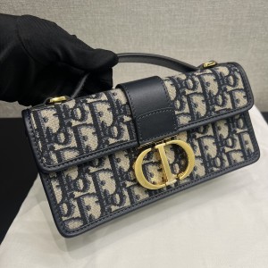 Dior Miss Montaigne Mini Bag Blue Dior Oblique Jacquard