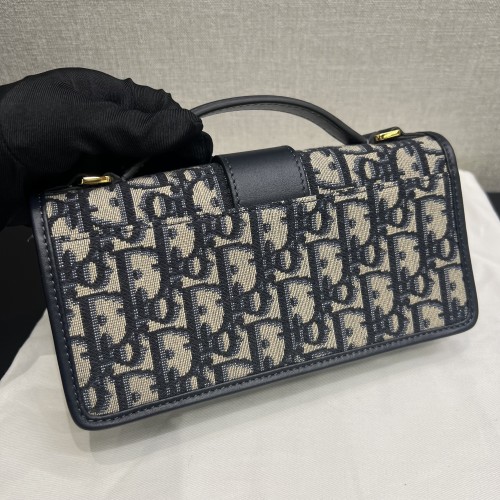 Dior Miss Montaigne Mini Bag Blue Dior Oblique Jacquard
