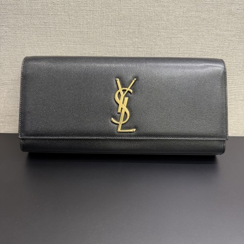 Saint Laurent Kate Monogramme Leather Clutch