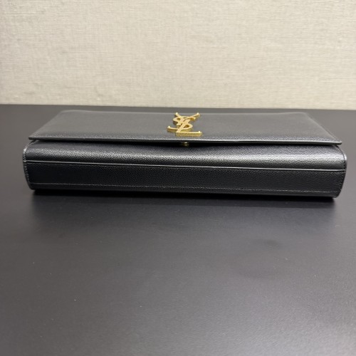 Saint Laurent Kate Monogramme Leather Clutch