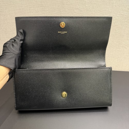 Saint Laurent Kate Monogramme Leather Clutch