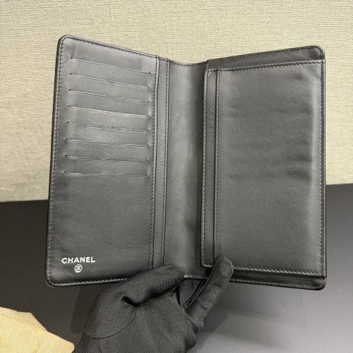 Chanel Quilted Patent Leather Flap Long Wallet 