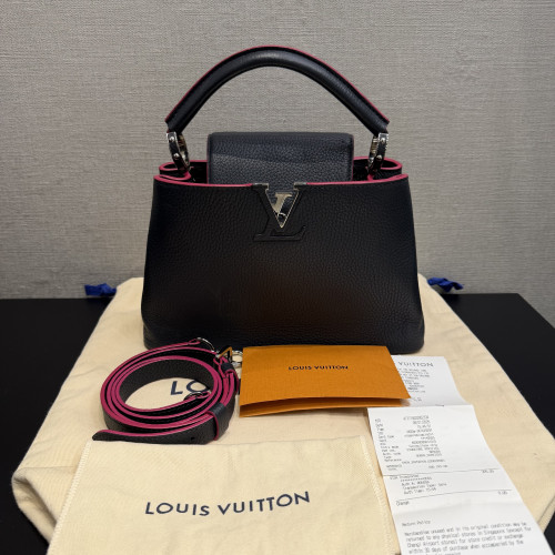 Louis Vuitton Capucines BB Black Taurillon Leather Bag