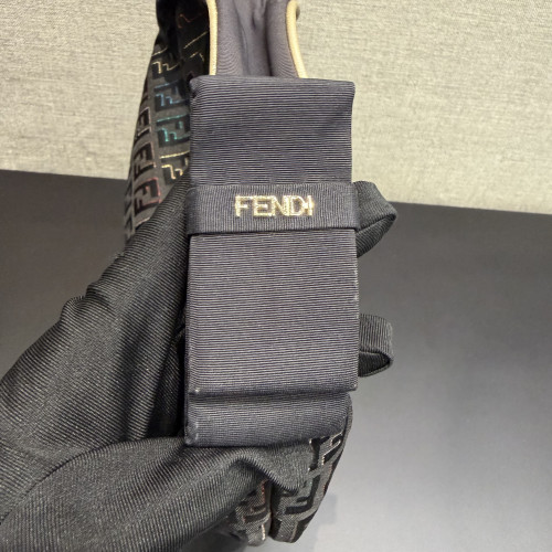 Fendi Zucca Hobo Shoulder Bag Black
