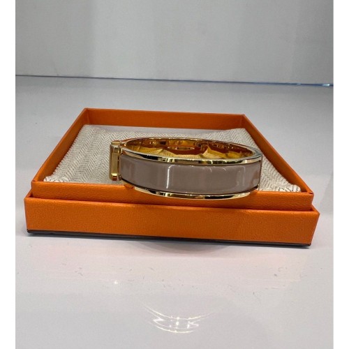 Hermes Clic H Bracelet Maroon Glacé, Gold Tone Hardware